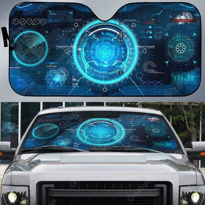 Gearhumans Custom Car Auto Sunshade Spacecraft Control Panel Dashboard