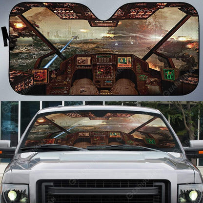 Gearhumans Custom Car Auto Sunshade Spaceship
