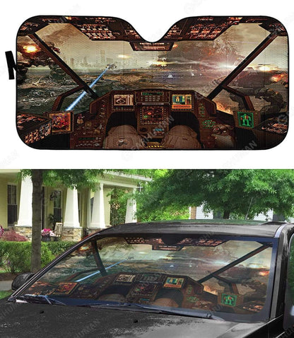 Gearhumans Custom Car Auto Sunshade Spaceship
