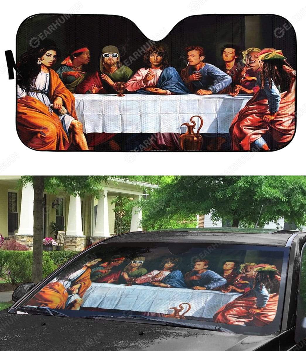 Gearhumans Custom Car Auto Sunshade The Last Supper