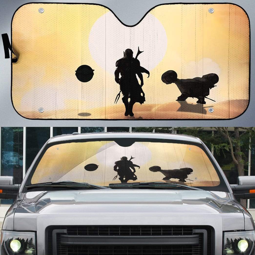 Gearhumans Custom Car Auto Sunshade The Mandalorian