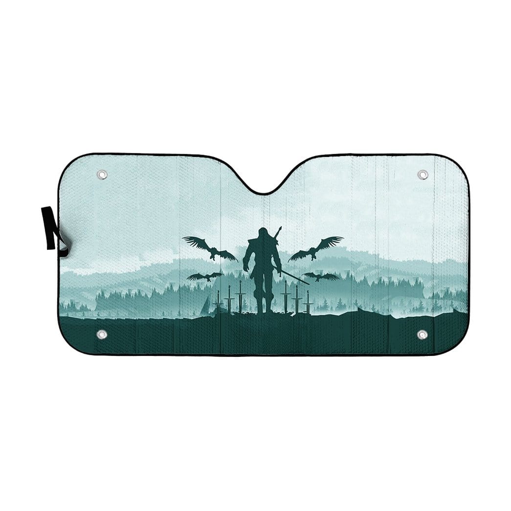 Gearhumans Custom Car Auto Sunshade The Witcher Geralt