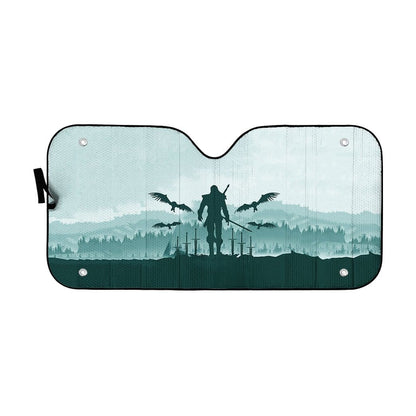 Gearhumans Custom Car Auto Sunshade The Witcher Geralt