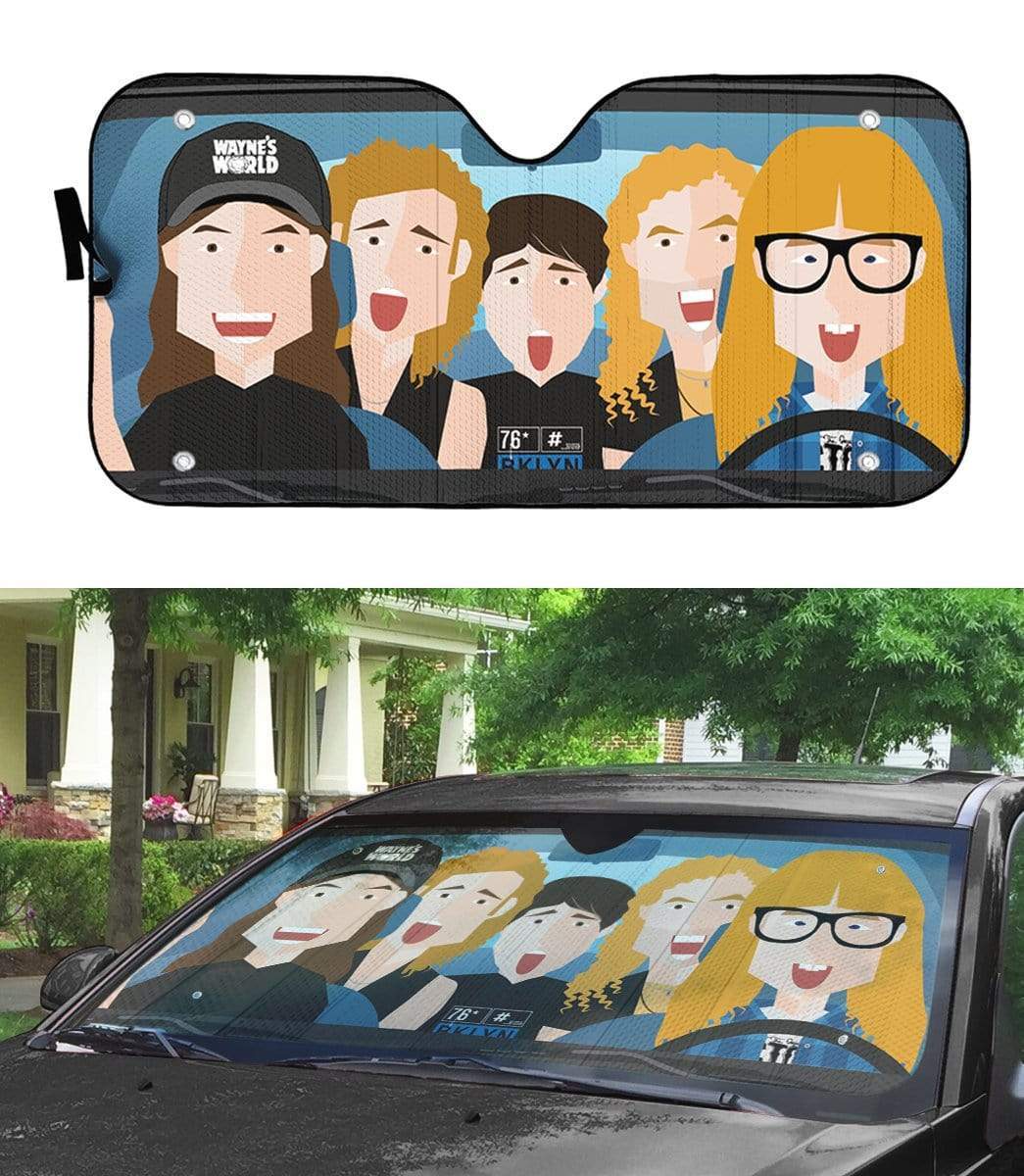 Gearhumans Custom Car Auto Sunshade Wayne's World