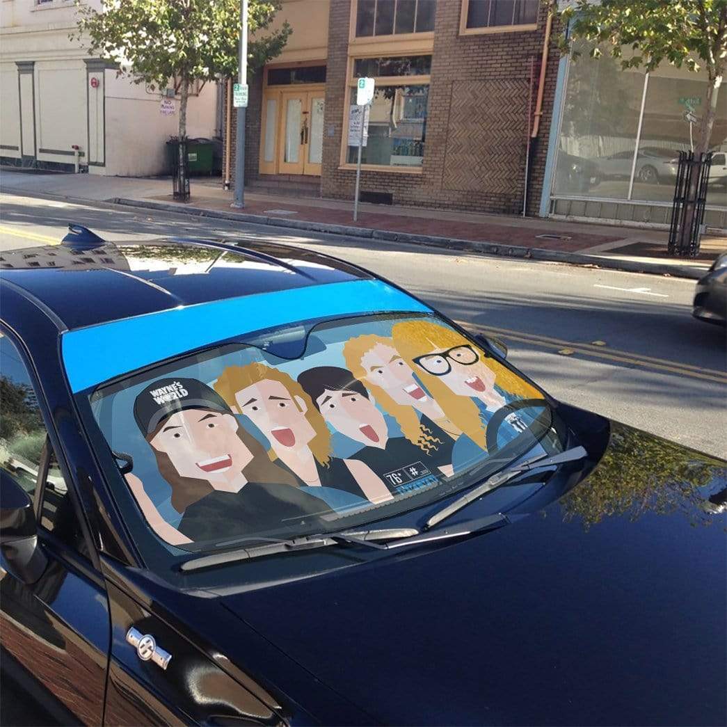 Gearhumans Custom Car Auto Sunshade Wayne's World