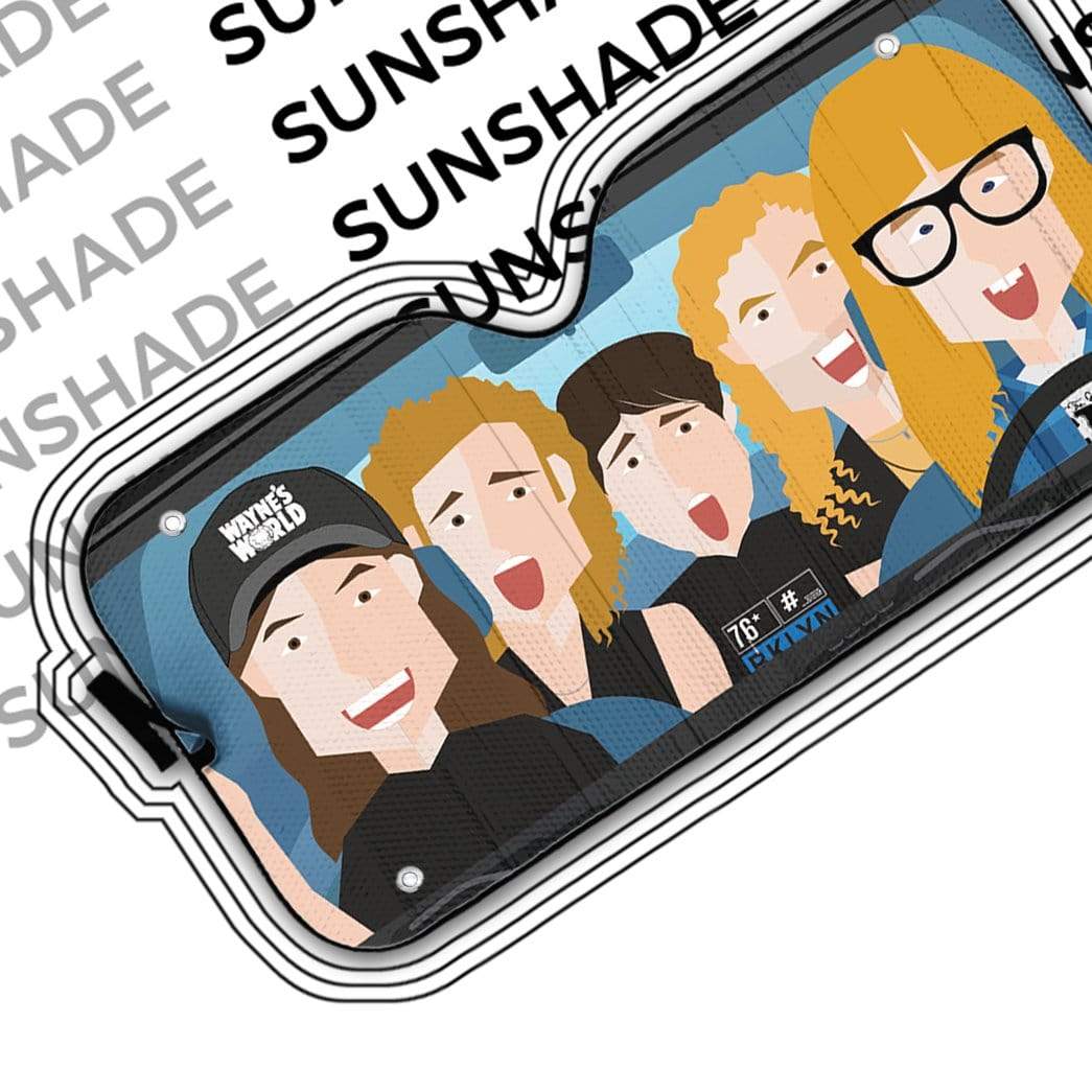 Gearhumans Custom Car Auto Sunshade Wayne's World
