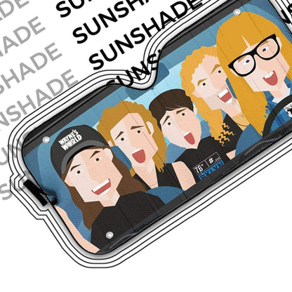 Gearhumans Custom Car Auto Sunshade Wayne's World