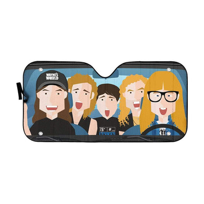 Gearhumans Custom Car Auto Sunshade Wayne's World