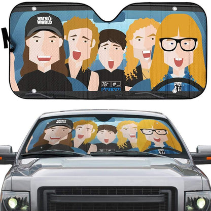 Gearhumans Custom Car Auto Sunshade Wayne's World