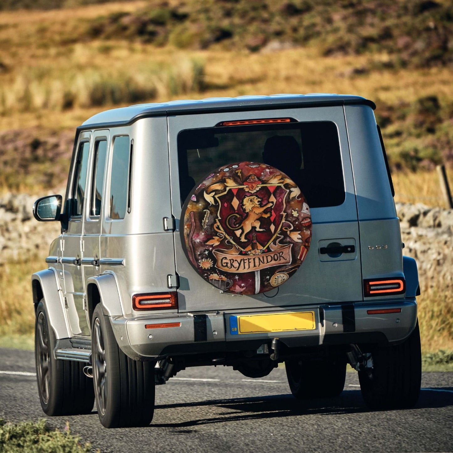 HP Spare Tire Cover Gryffindor House Magical Items Pattern Tire Covers Red