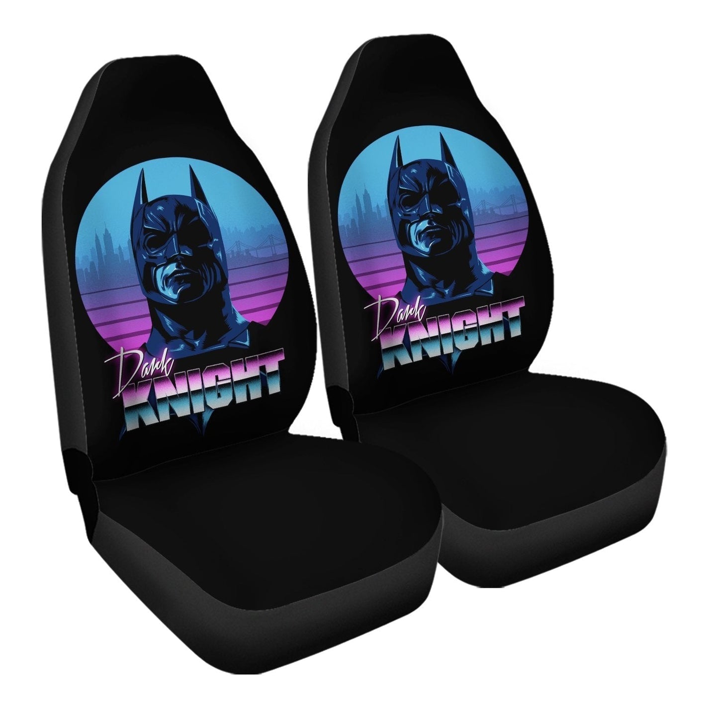 Batman Car Seat Covers DC Retro Vintage Dark Knight Seat Covers Black