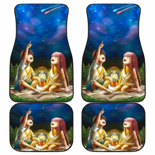 Darling In The Franxx Car Mats Darling In The Franxx Stars Sky Car Floor Mats Colorful