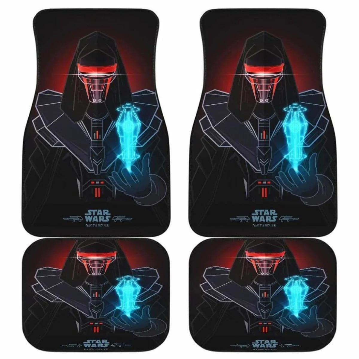 SW Car Mats SW Darth Reven Graphic Car Floor Mats Black