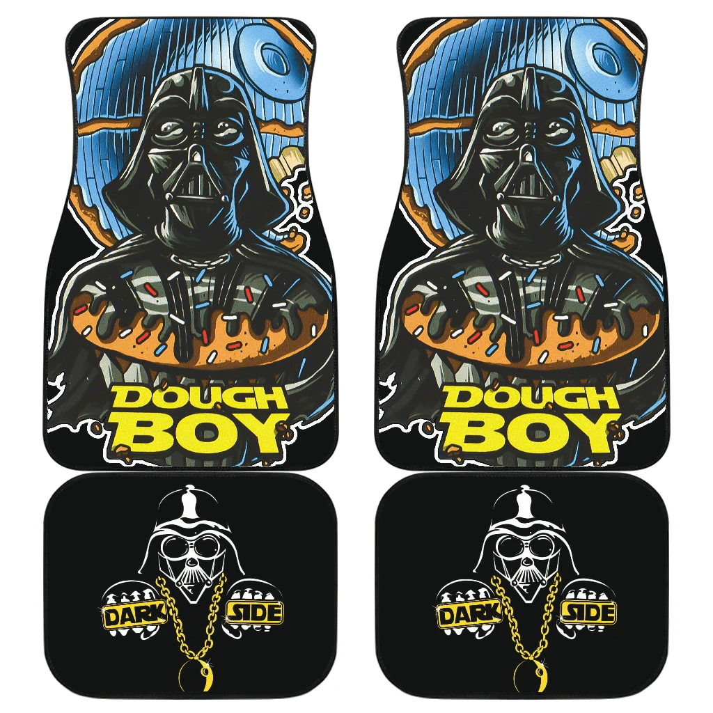 SW Car Mats SW Darth Vader Doughboy Dark Side Car Floor Mats Black Blue