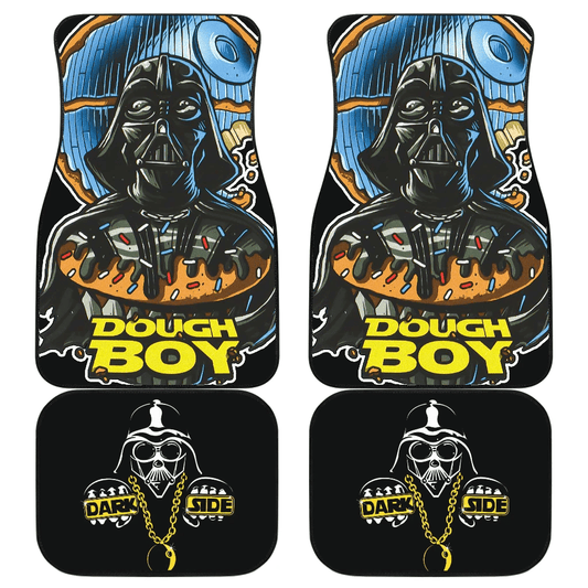 SW Car Mats SW Darth Vader Doughboy Dark Side Car Floor Mats Black Blue