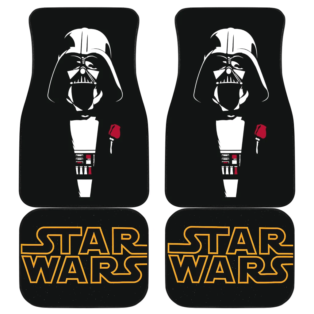 SW Car Mats SW Darth Vader Silhouette Car Floor Mats Black