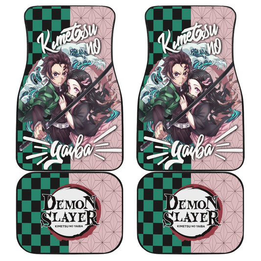 Demon Slayer Car Mats Tanjiro And Nezuko Kamado Demon Slayer Anime Car Interior Floor Mats