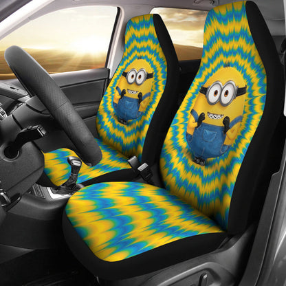 Minion Car Seat Covers Despicable Me Minions Graphic Seat Covers Yellow Blue