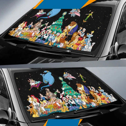 DN Car Sun Shade All DN Characters On Christmas Winshield Sun Shade Colorful