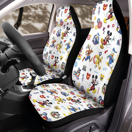 DN Car Seat Covers MM Donald Duck Goofy Pattern Seat Covers Colorful