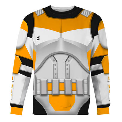 SW Hoodie Clone Trooper 212th Attack Battalion SW Cosplay T-shirt Sweatshirt White Orange Unisex Adults