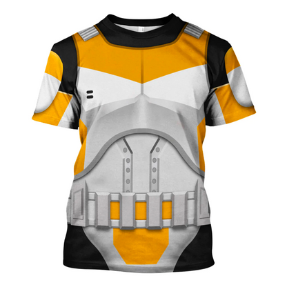 SW Hoodie Clone Trooper 212th Attack Battalion SW Cosplay T-shirt Sweatshirt White Orange Unisex Adults