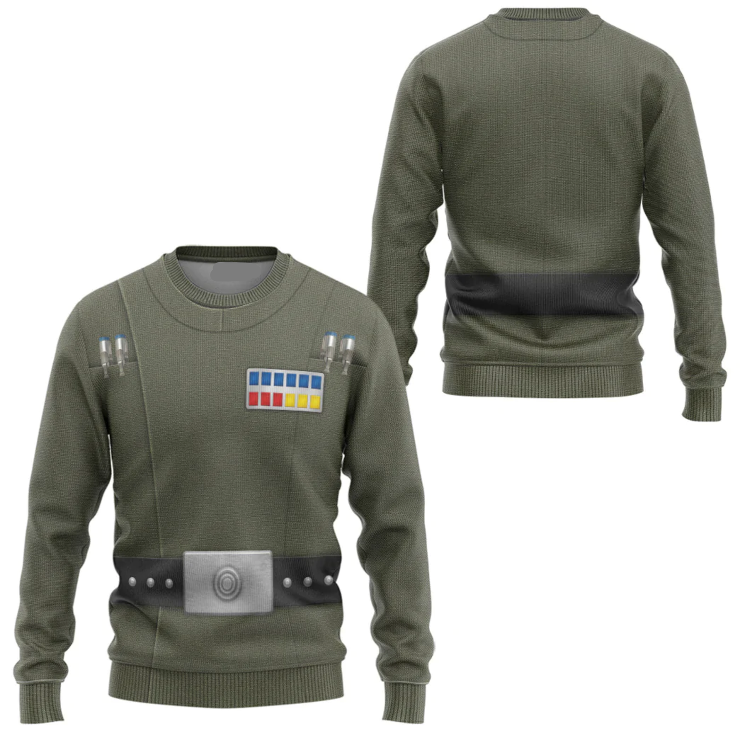 SW Hoodie Grand Moff Tarkin Costume SW Cosplay T-shirt Sweatshirt Green Unisex Adults