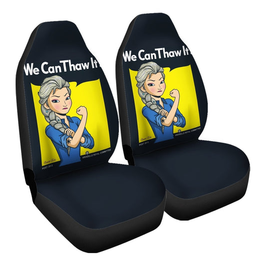 Frozen Car Seat Covers Elsa We Can Thaw It Seat Covers Black Yellow