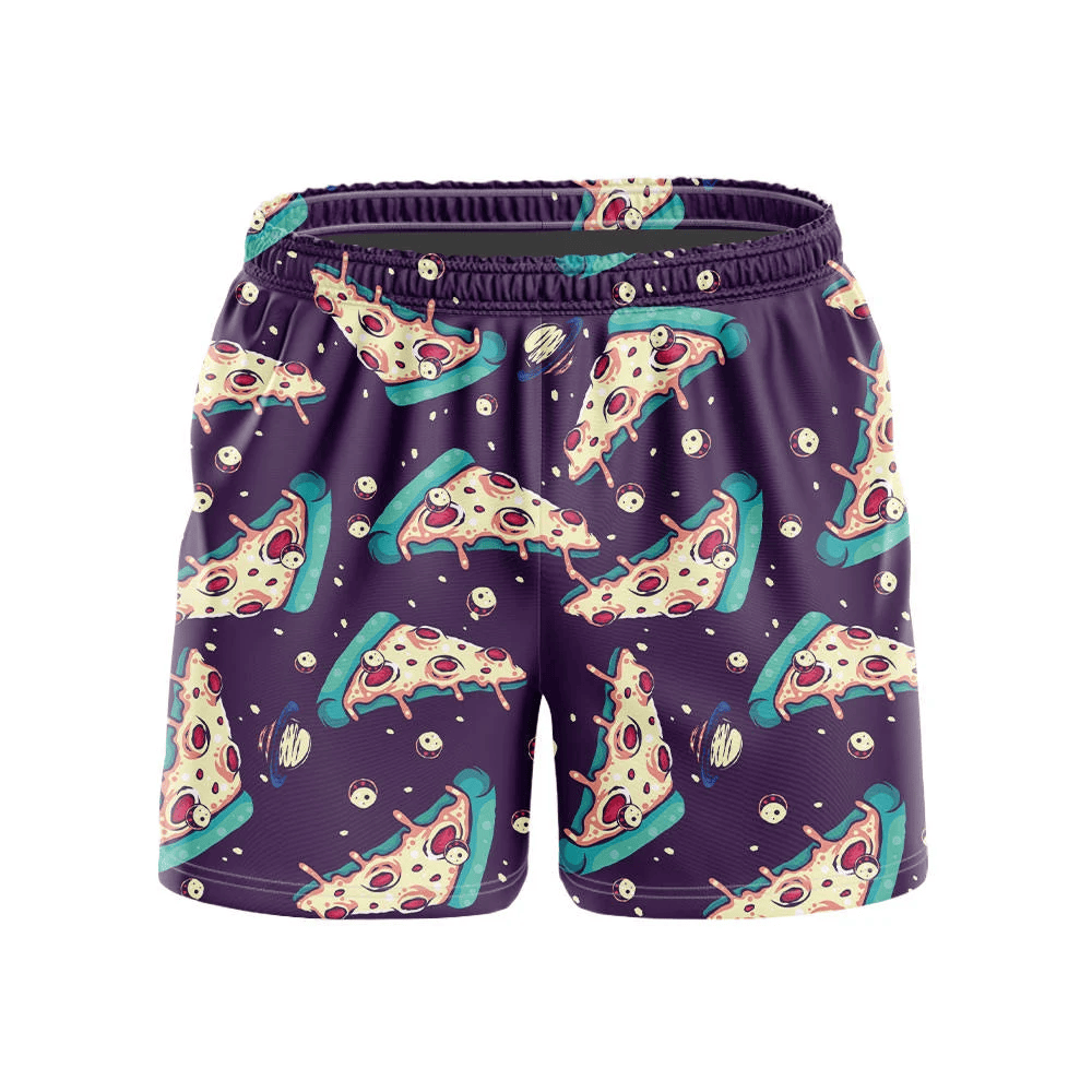 Toy Story Shorts Toy Story Pizza Planet Universe Beach Shorts Purple