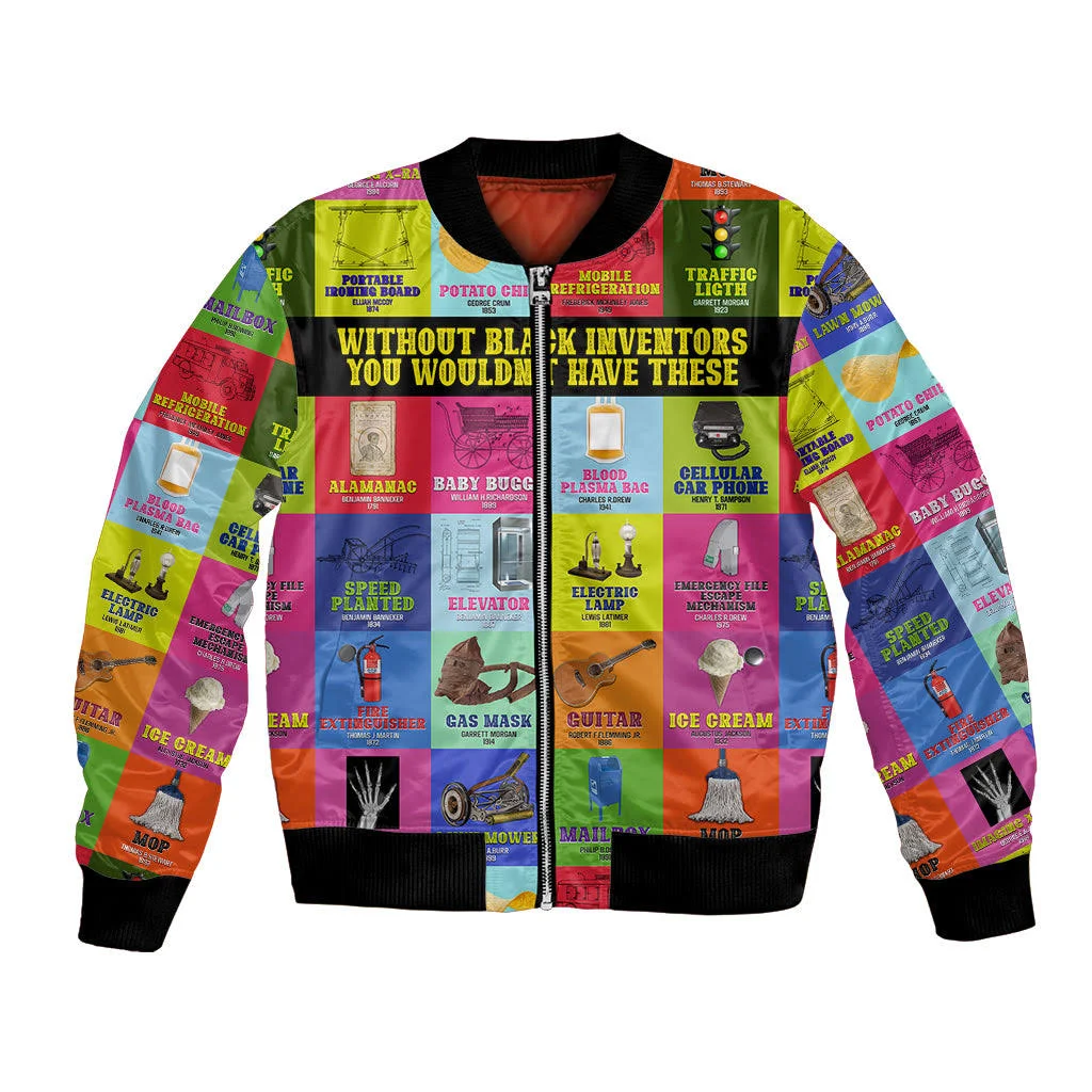 Africa Americans Bomber Jacket Without Black Inventors You Wouldnt Have These Bomber Colorful Unisex