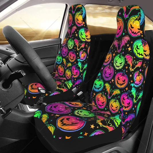 Halloween Car Seat Covers Halloween Bats Pumpkin Pattern Seat Covers Colorful