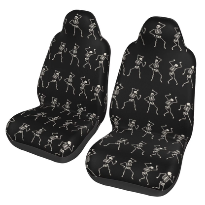 Halloween Car Seat Covers Halloween Dancing Skeleton Pattern Seat Covers Black