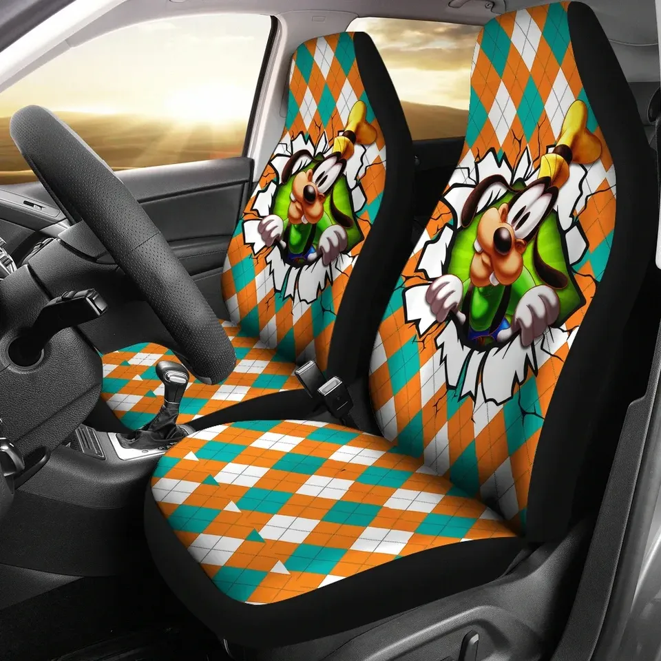 Goofy Car Seat Covers DN Goofy Torn The Paper Seat Covers Colorful