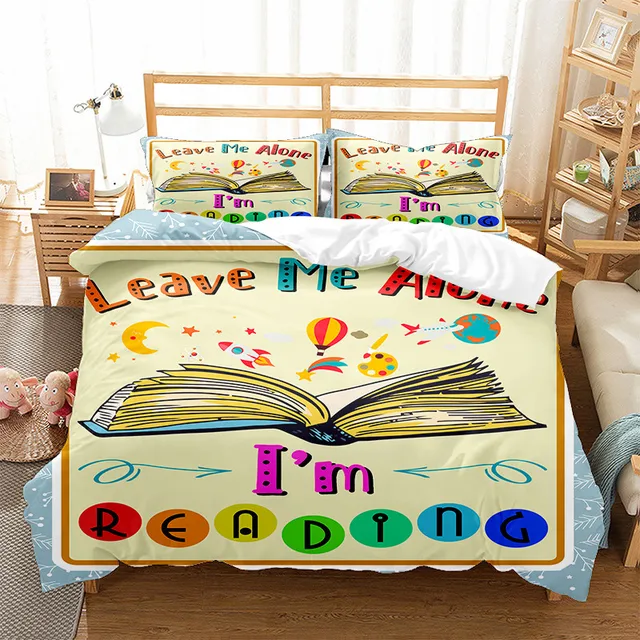 Book Bedding Set Drink Good Coffee Read Good Books Duvet Covers Colorful Unique Gift