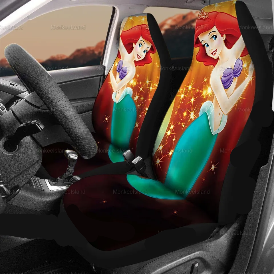 Little Mermaid Car Seat Covers DN Princess Ariel The Little Mermaid Graphic Seat Covers Colorful