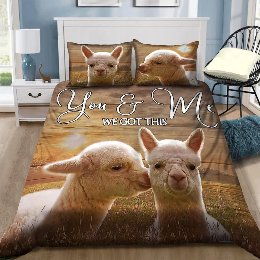 Llama Bedding Set You And Me We Got This Duvet Covers Brown Unique Gift