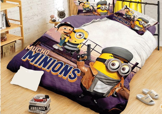 Minions Bedding Set Mucho Minions Agnes Graphic Duvet Covers Colorful Unique Gift