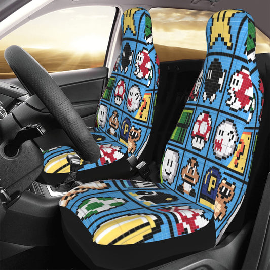 Mario Car Seat Covers All Mario Game Items In Pixels Seat Covers Colorful