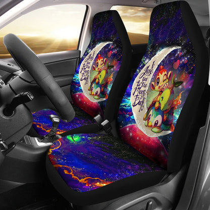 Piplup Turtwig And Chimchar Gen 4 Love You To The Moon Galaxy Car Seat Covers
