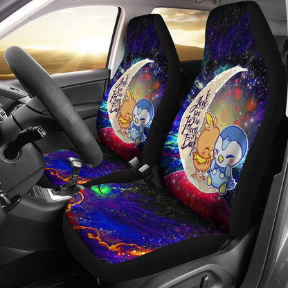 Torchic Piplup Love You To The Moon Galaxy Car Seat Covers