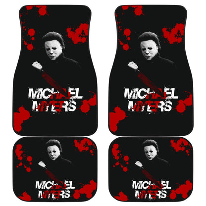 Horror Car Floor Mats Michael Myers Red Blood Black White Car Mats