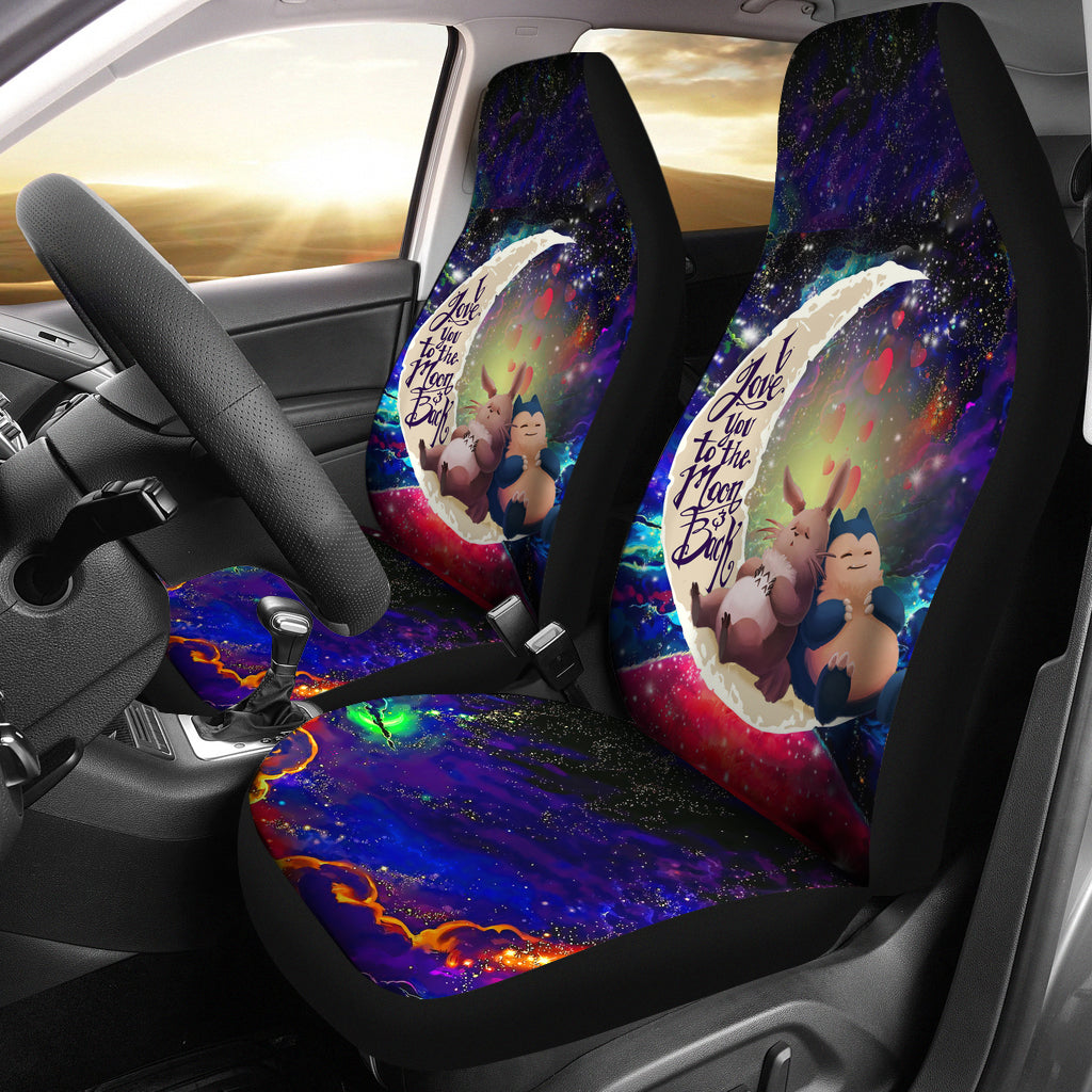 Totoro Ghibli Snorlax Love You To The Moon Galaxy Car Seat Covers