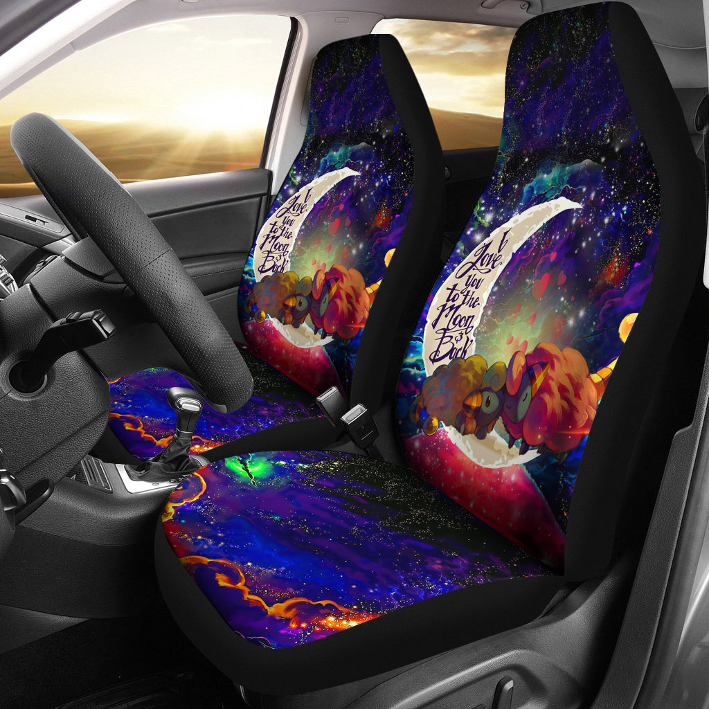 Mareep Love You To The Moon Galaxy Car Seat Covers