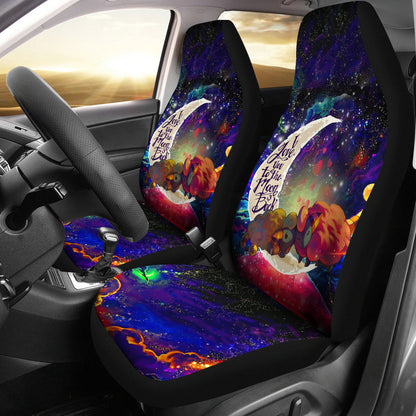 Mareep Love You To The Moon Galaxy Car Seat Covers