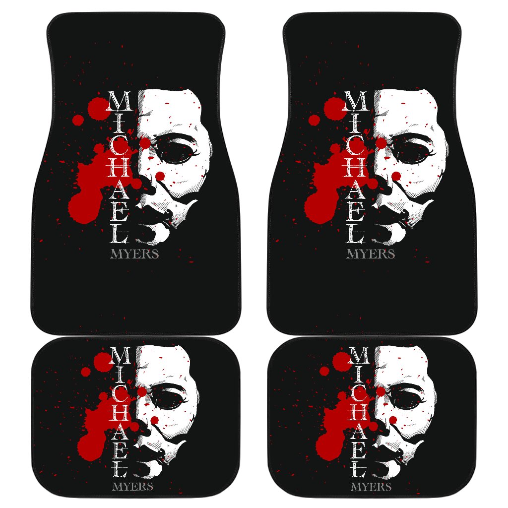 Horror Car Floor Mats Michael Myers Half White Face Car Mats