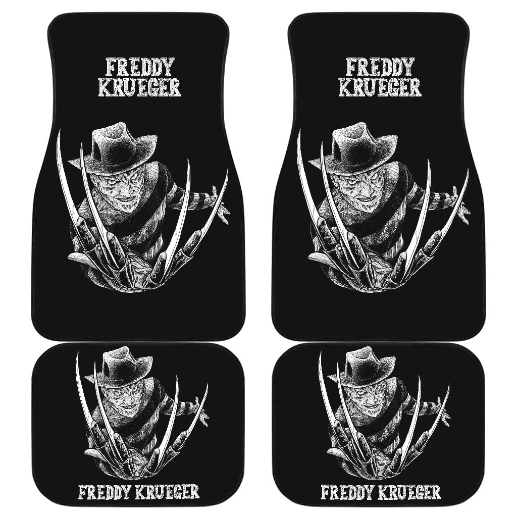 Horror Car Floor Mats Freddy Krueger Claw Glove Black WhiteCar Mats