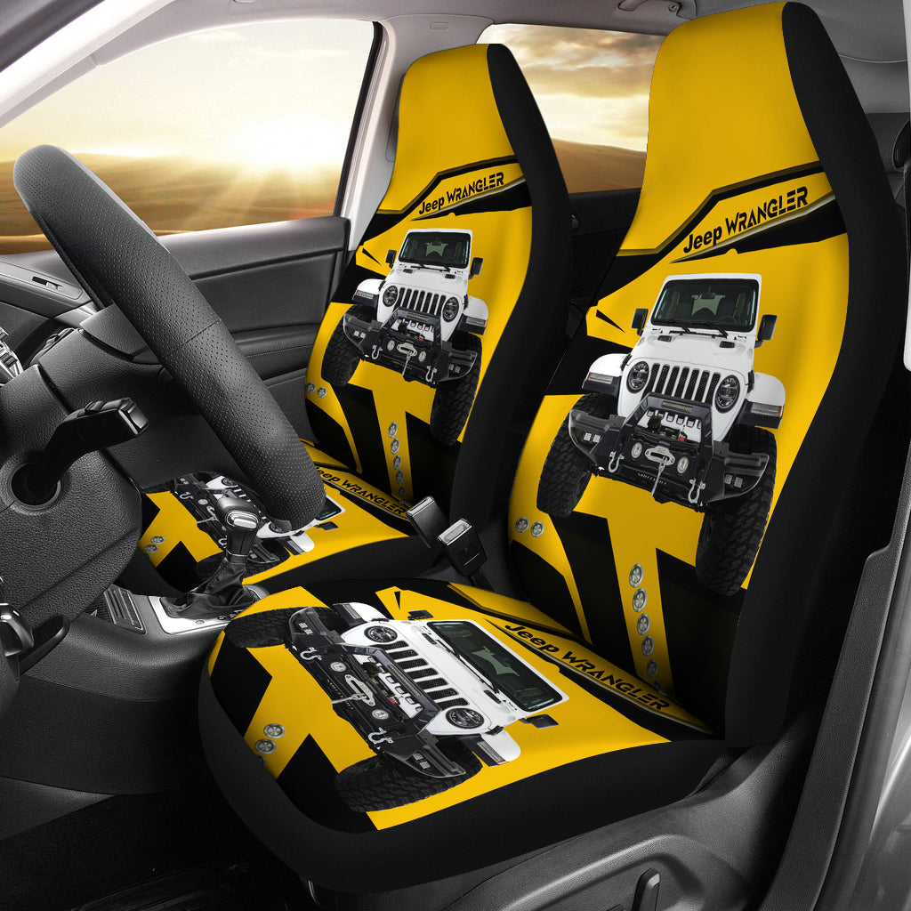 Yellow Jeep Car Seat Covers