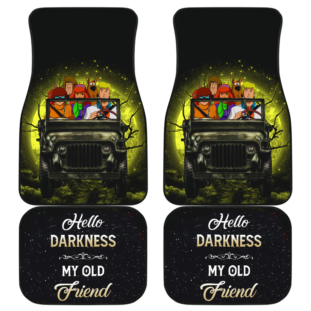 Scooby Doo Car Mats Scooby Doo Team On Car Under Moonlight Scooby Doo Car Car Floor Mats Black Yellow