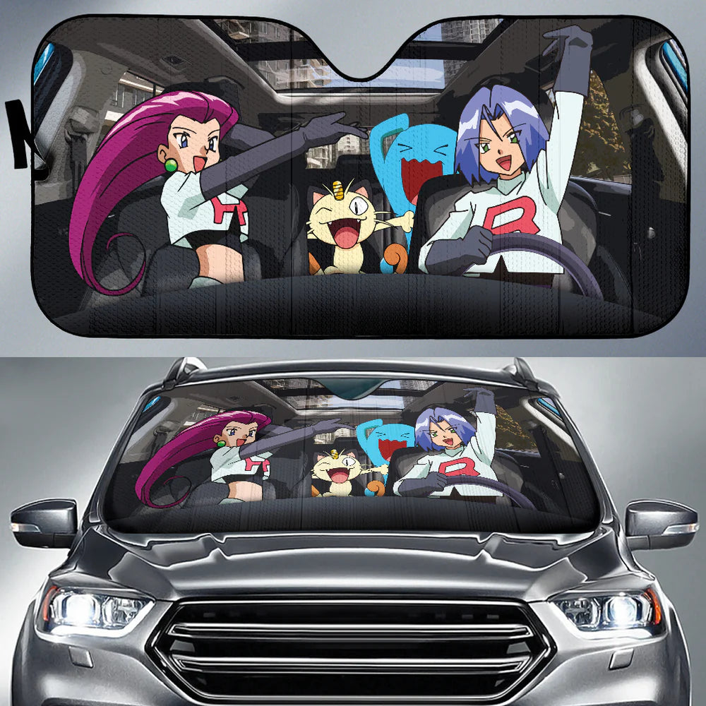 PKM Car Sun Shade PKM And Rocket Team Winshield Sun Shade Colorful