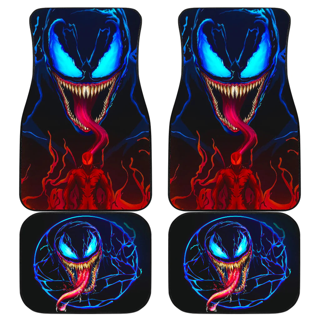 Venom Car Mats Venom And Carnage Graphic Car Floor Mats Red Blue